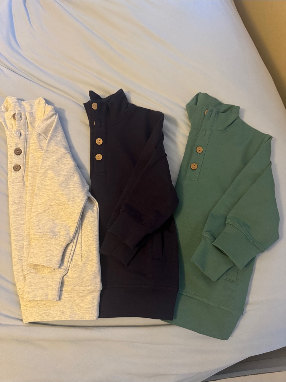 Three long sleeve button ups